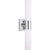 Livex Lighting 10102-05 Aero 2-Light Bath Light, Chrome, 4.5" x 18"