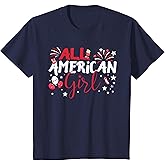 All American Girl for Independence Day | Girls Patriotic T-Shirt