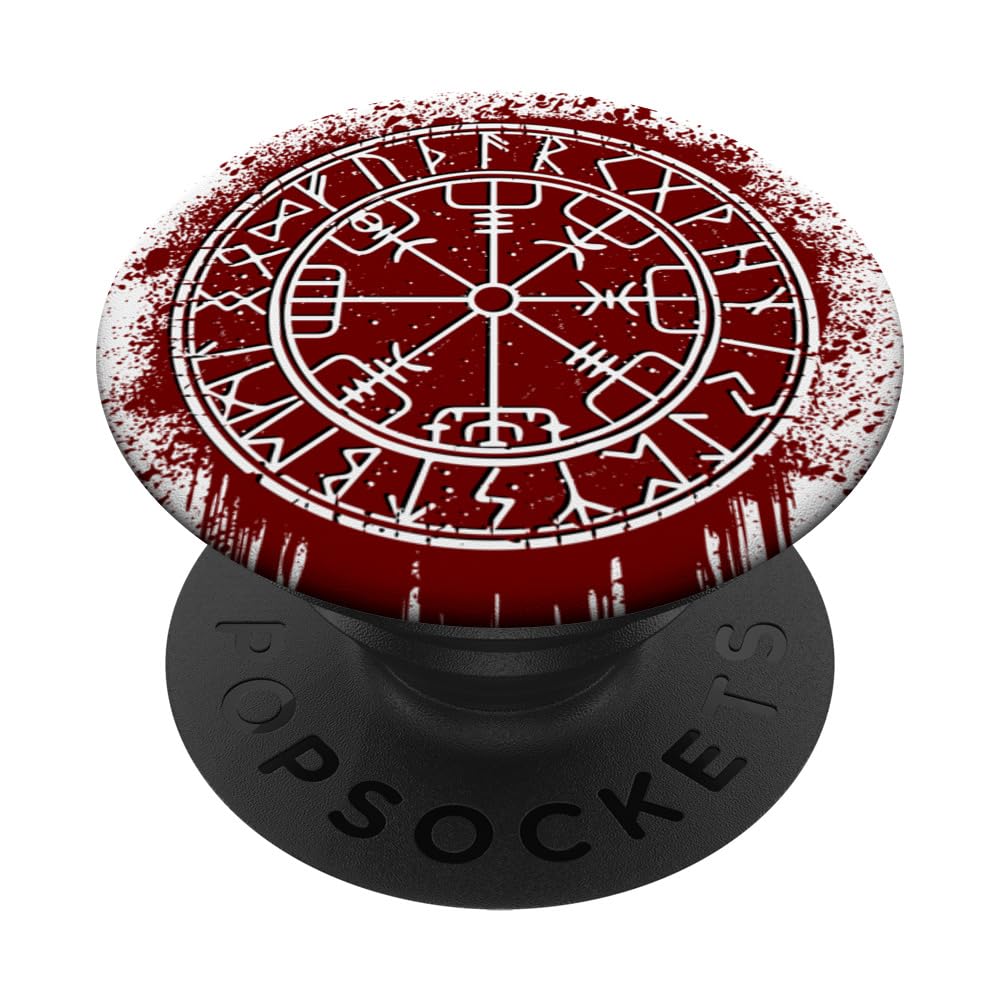 Viking Vegvisir Walhalla Runes Nordic Compass PopSockets Swappable PopGrip