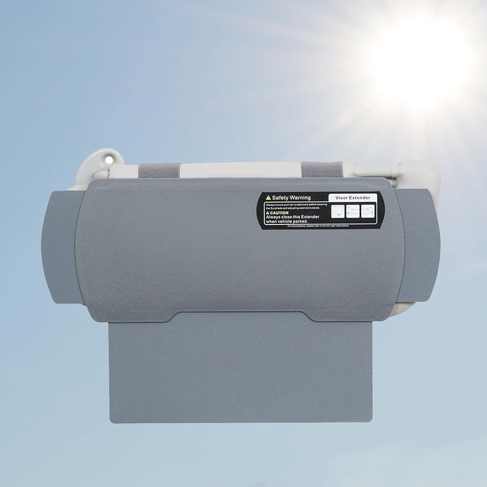 WANPOOL Car Visor Sunshade Extender Gray Anti-Glare Front Window Shield