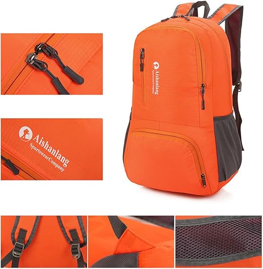 Zainetto Impermeabile per Uomo Donna Hiking Viaggio Trekking Citt/&agrave; Sportivo Piccolo Zaino Leggero Pieghevole ZOMAKE Zaino Ripiegabile 25L