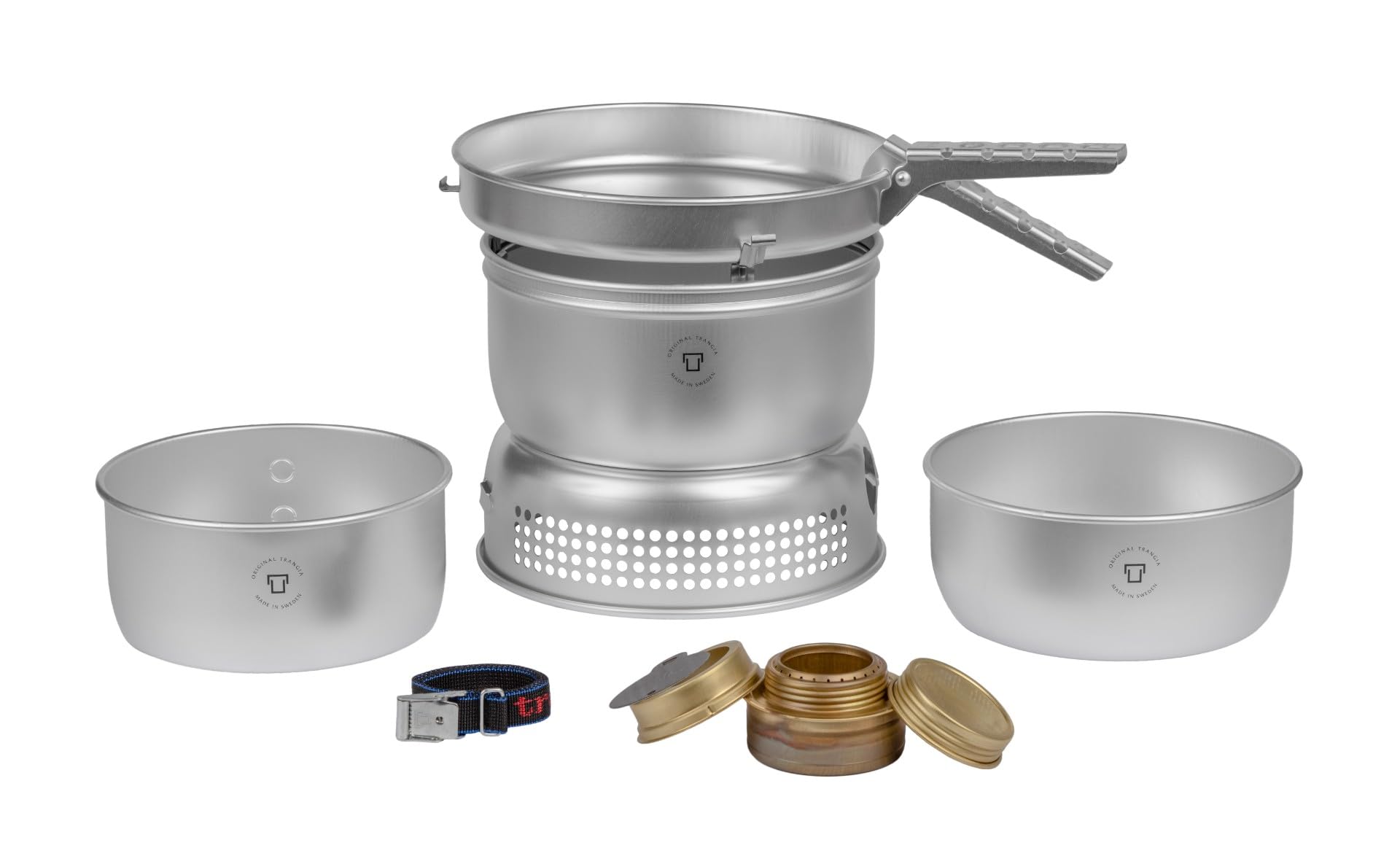 Trangia 25-1 Aluminium Cookset with Spirit Burner, Complete Camping Cookware and Stove Set for Hiking, Backpacking, Fishing