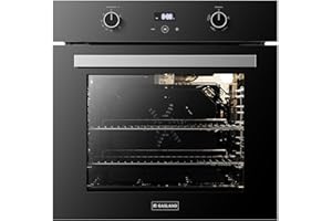 GASLAND 24 Inch Gas Wall Oven, ETL Certified Built-in Natural Gas Oven with Convection, Rotisserie, Bake & Broil, Digital Timer, 120V Plug, Easy Clean Single Wall Oven - Black Wall Oven