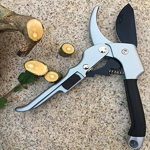 KeRui Pruning Shears 8'' Professional SK-5 Steel Blade Sharp Anvil Garden Shears Less Effort Hand Pruners with Safety Lock