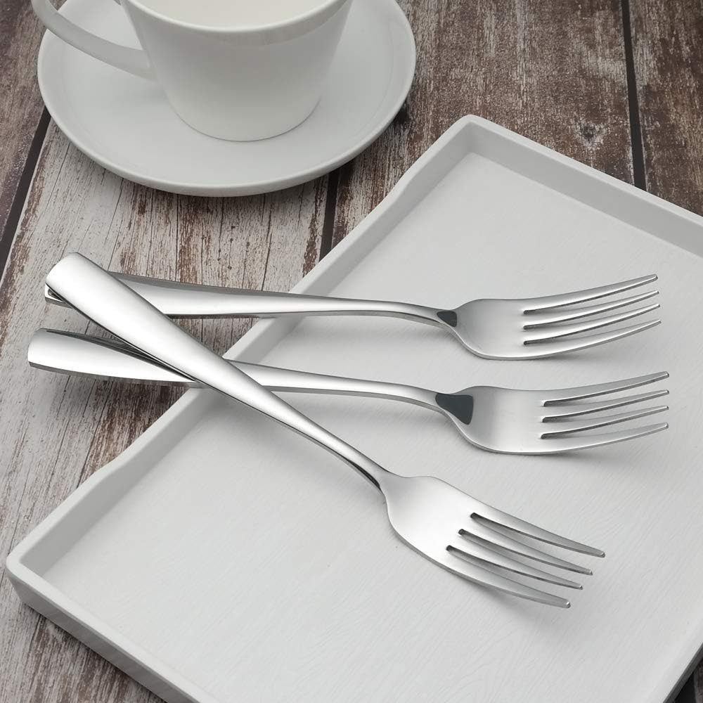 Asking 12-Piece Dinner Forks, Stainless Steel Table Fork, Polishing Finish, Silver - Image 5