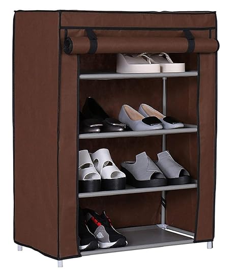 4 Tier Shoe Rack Holder Shelf Organizer Stackable Storage Corner