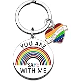FAFQBING Lesbian Gifts Rainbow Lgbtq Gift Gay Keychain Transgender Stuff Pride Month Valentines Day Gift Ideas