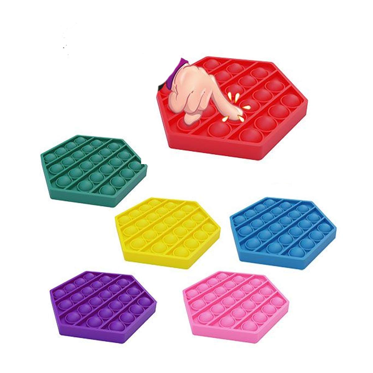 UMKYTOYS Push Popping Bubble Sensory Fidget Toy,Stress Reliever Toys For Kids Boys Girls Novelty Party Bag Toys Pocket Money