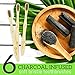 Lingito 6-Pack Natural Charcoal Bamboo Toothbrushes | BPA Free Soft Bristles | Compostable, Eco Friendly, Natural, Organic & Vegan Toothbrush Pack | Individually Packaged & Numbered Active Brushes