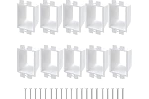 10 Pcs Electrical Power Outlet Box Extender Kit with 20 Screws,1-Gang Electrical Outlet Box Extenders,Screw-in Installation,W
