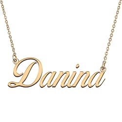 HUAN XUN Customized Custom Simple Any Name Necklace