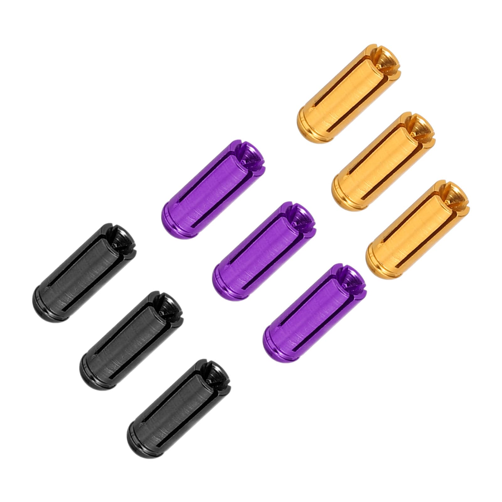 PATIKIL Dart Flight Protectors, 9 Pack Aluminum Dart Accessories for Enhanced Durability, Purple Gold Tone Black