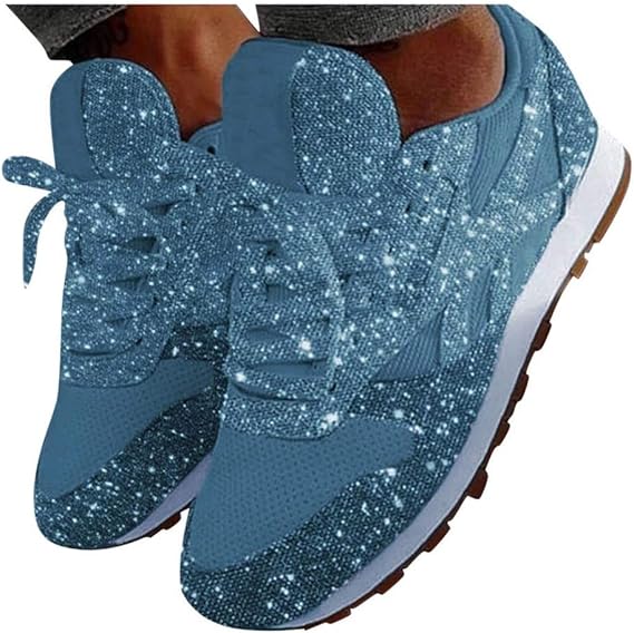 sequin running shoes