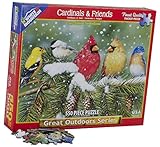 White Mountain Puzzles Cardinals and Friends - 550 Piece Jigsaw Puzzle
