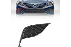 Sekeseauto Matte Black, Bumper Fog Light Cover, Front Passenger Side, Compatible with Toyota Camry XSE/SE 2021 2022 2023, Rep