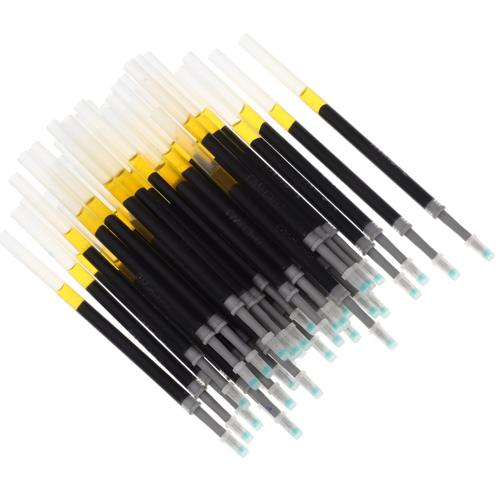 NUOBESTY 60pcs Pen Refills Replacement Ink Smooth Writing Ballpoint Pens Office School Home Use Compatible Various Retractable Pens