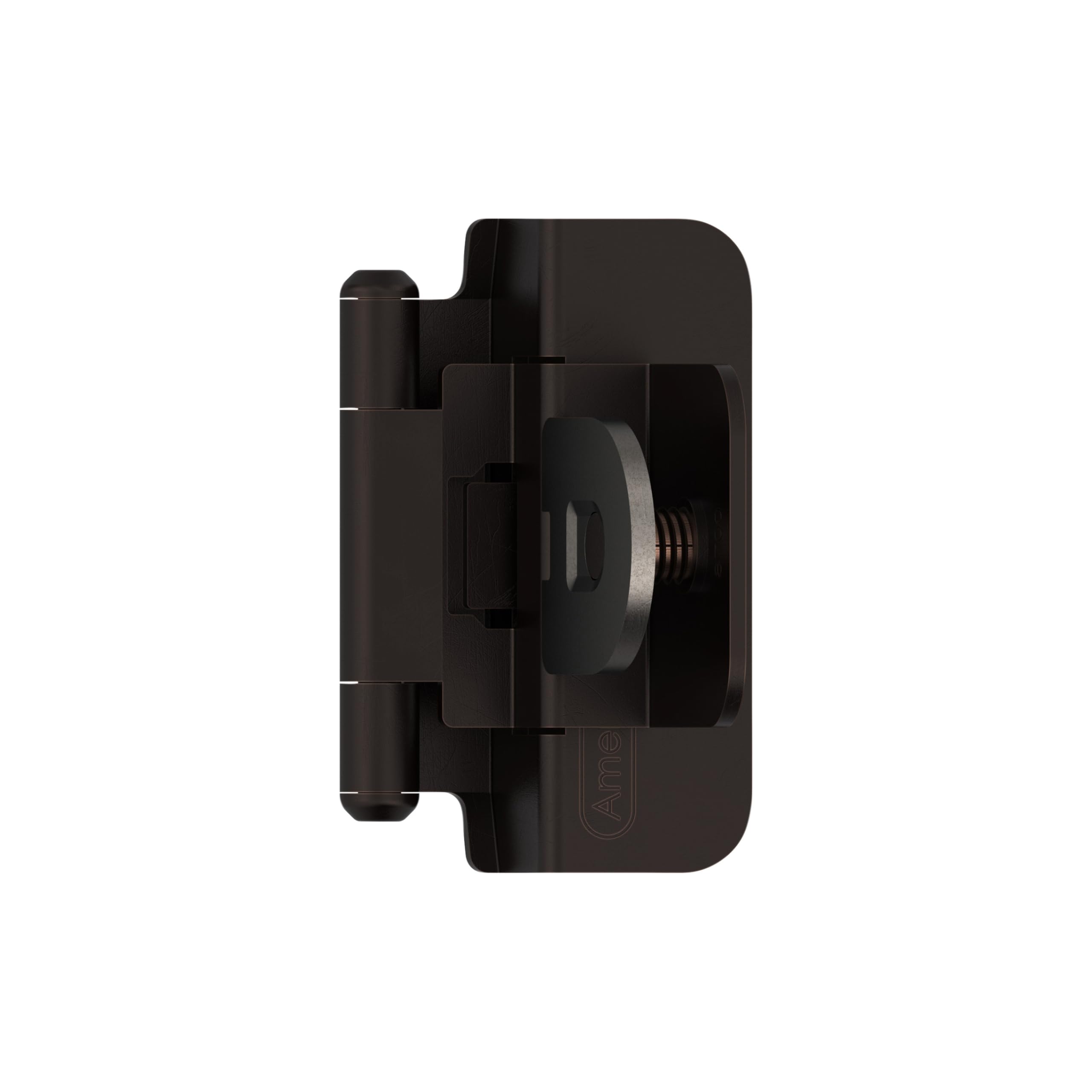 Amerock Double Demountable Cabinet Hinge - 3/8" Inset, Oil Rubbed Bronze, 2 Pack, Self-Closing