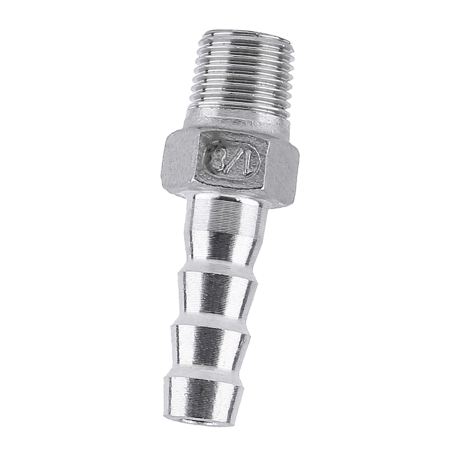 1pc SS304 Stainless Steel Barbed Hose Connector with Thread Adaptor DFE Tail Pipe 1/8~3/4