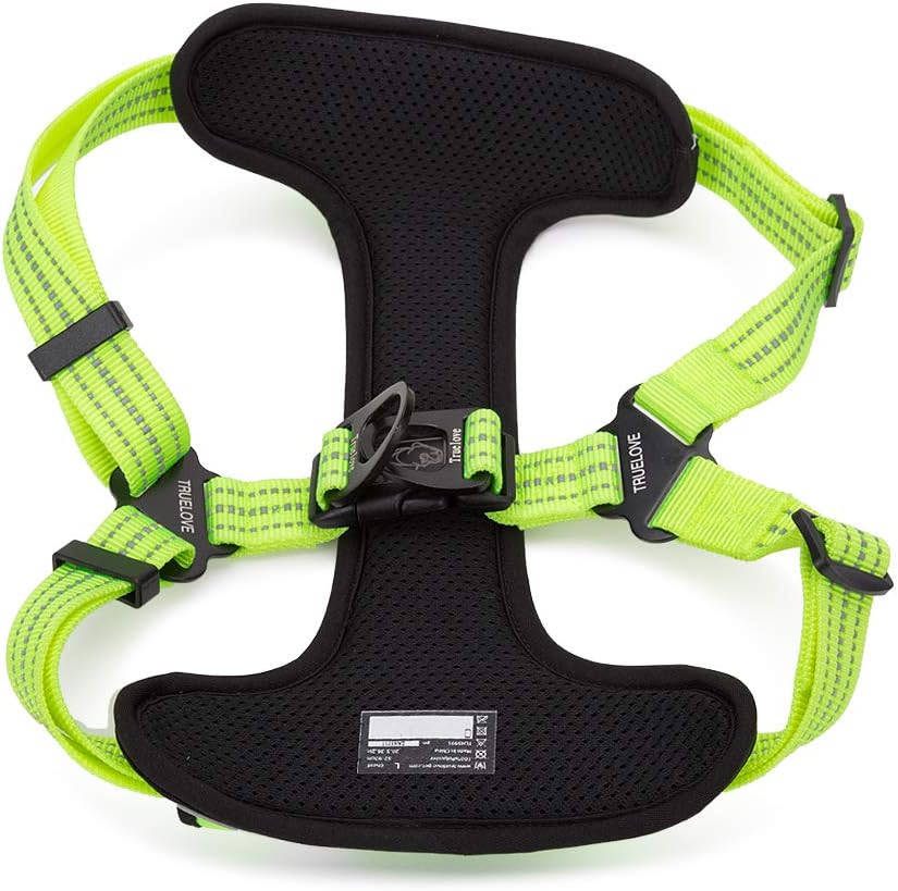 Dog Harness Safety Vest Step-in Style Reflective Adjustable Comfortable TLH5991(Neon Yellow,M) - Image 5