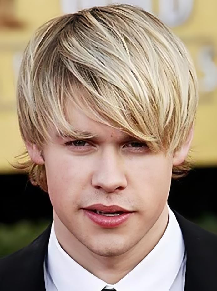 Salaibs Blonde Short Wigs for Men Dark Root Side Part Natural Layered Daily Party Hair Wig — image 1