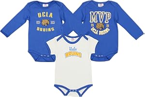 Knights Apparel NCAA UCLA Bruins Newborn and Infant Boys 0-24 Months 3-Pack Creeper Bodysuit Set
