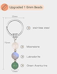 10mm Natural Crystal Keychain Gift for New