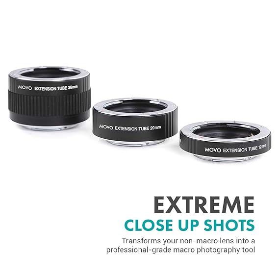 Movo AF - Juego de Tubos de extensión Macro para cámara réflex ...