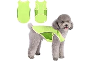 UNIPUP UPF 50+ Sun Protection Dog Shirt, Quick-Dry Soft Dog Clothes for Small Medium Dogs Boy Girl, Breathable Lightweight Dog Tshirts with Reflective Strip Sleeveless Puppy Vest Cat Outfit