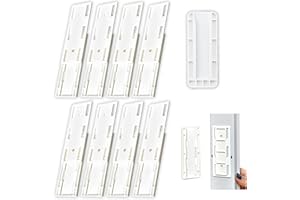 CRZQXOUR 8 PCS Adhesive Punch Free Socket Holder,Insert and fix The Socket with a Wall Mounted Socket Buckle,Wall Mount Power Outlet Sticker Plastic Removable Wall Socket.