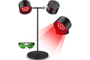 VICONOR Red Light Therapy Lamp for Face，360° Rotatable Infrared Light Therapy for Body，660nm Red and 850nm Red Light Therapy Bulb for Skin at Home