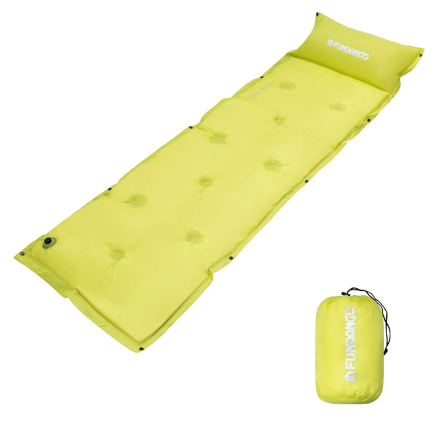 FUNDANGO Ultralight Portable Self-Inflating Camping Pad (Green)