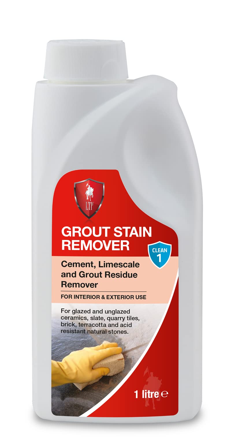 LTP GROUT STAIN REMOVER | Cement, Limescale & Grout Residue Remover. For Interior & Exterior use (1L)