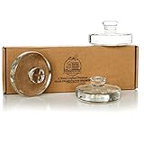 Premium Hand-Crafted Glass Fermentation Weights with Easy Handle for Wide Mouth Mason Jar Fermenting Sauerkraut, Pickles, Kimchi and More Home Fermented Foods 3 pack (New & Improved)