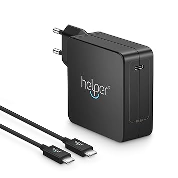 Ladegerät Netzteil 65W tragbares USB-C PD3.0 QC Charger Ladegerät für MacBook 12 Zoll, MacBook Pro 2016 2017, Chromebook Pixe