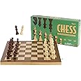 Regal Games Wooden Chess Sets for Adults with Folding Chess Board (15 x 15) & Wood Chess Pieces | Travel & Portable Table Games for Fun Family Game Night