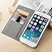 iPhone 8 Case, iPhone 7 Case, Wallet Case Cover View Window Leather PU Flip Folio Stand Kickstand Card Holders Slots Magnetic Closure TPU Slim Protective Bumper Feitenn for iPhone 7 iPhone 8 - Gray