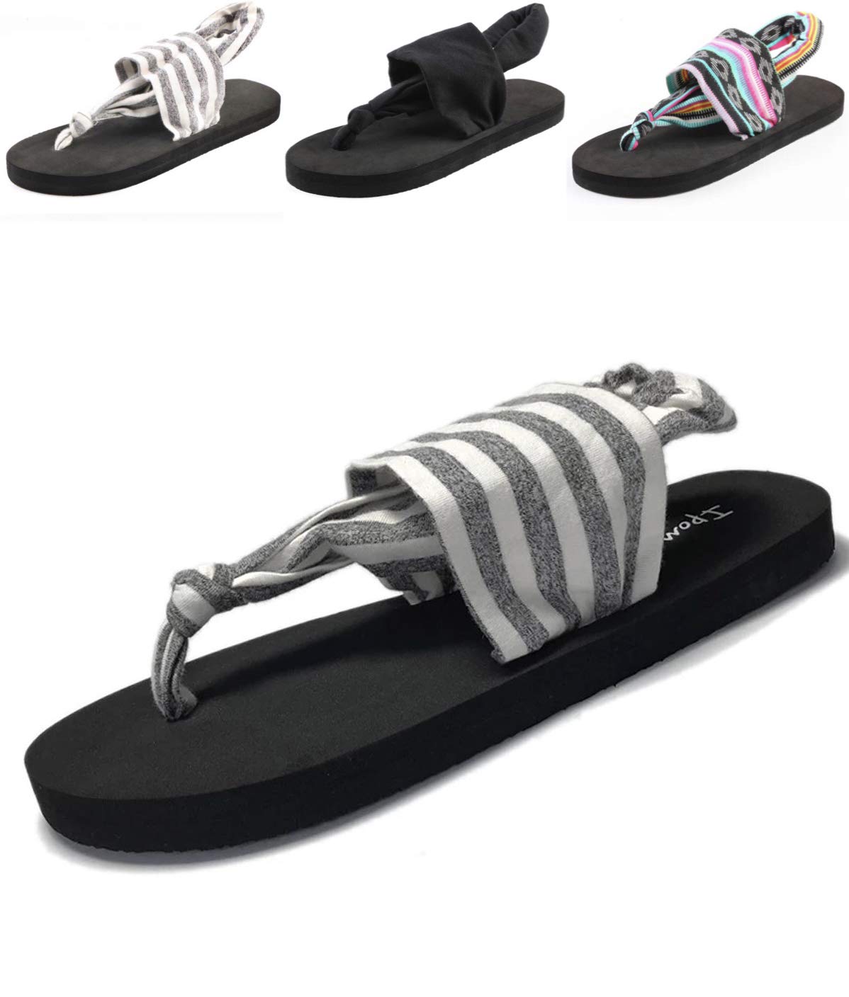 Donpapa Womens Flat Sandals Flip Flops Yoga Sling