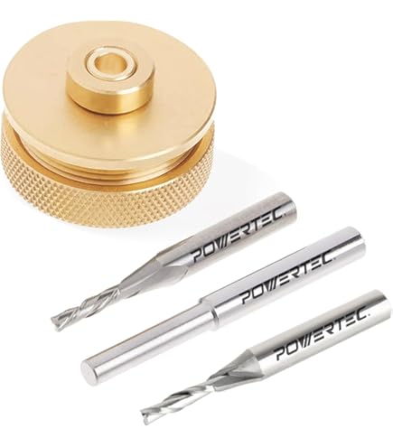 POWERTEC 71333 Router Bits Solid Brass Inlay Kit | for 1/4
