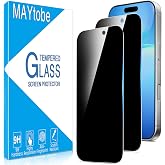 MAYtobe 2-Pack Privacy Screen Protector for iPhone 17 Pro Tempered Glass | Anti Spy, No Bubbles, Anti Scratch, Easy to Install