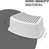 STERUN Plastic Toddler Step Stool Non-Slip Anti-Slip Grey 1-Piece view 4