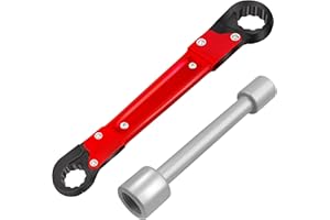RUMNGSUY Plumbing Tools, Angle Stop Wrench Kit, Professional Plumber Wrench Tools, for Installing New Compression Angle Stop and Removing the Compression Ring Red.