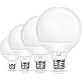Vanity Light Bulbs, 6W LED Globe Light Bulbs (60W Equivalent), Daylight 5000K Round Light Bulbs for Vanity Makeup Mirror, G25 Bathroom Light Bulbs, 85-265V CRI85+, Non-dimmable, E26 Base 500LM, 4 Pack