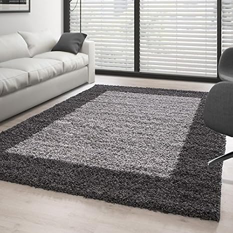 200x200 Cm Round Hochflor Langflor Design Shaggy Runder Teppich 2