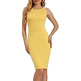 Aphratti Women's Sheath Dresses Casual Summer Office Work Sleeveless Fitted Cocktail Party Dress