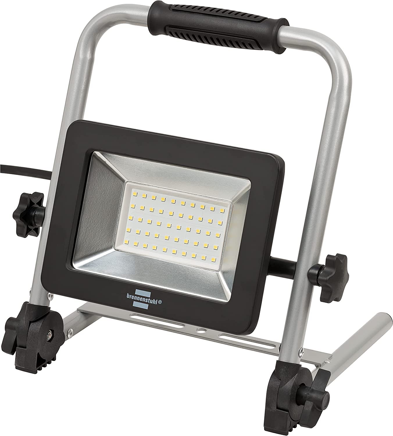 Brennenstuhl LED Work Light EL 4053 M/Job Site Light 50W for Indoor and Outdoor Use IP65 (Portable Floodlight 4500lm with 1,5m Cable and Foldable Frame, IK08)