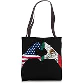 America Mexico Flag Vintage Mexican Roots American Tote Bag