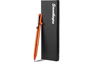 SMOOTHERPRO Bolt Action Pen, Ballpoint and Pencil in One with Graphite Alloy Tip, Retractable Twist Design, Compatible with Parker Refill, for Office Sketching Journaling Orange(APG04)