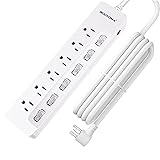 Surge Protector Power Strip,Wall Mountable Power