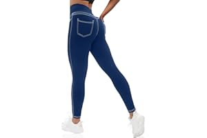 VOOVEEYA Curvy Womens Leggings, High Waisted Yoga Pants with Back Pockets, Tummy Control - Buttery Soft - Stretchy