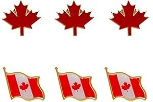 2Styles Canada Flag Maple-Leaf Pins - Canadian Maple Leaf Flag Lapel Pins for Travel Canada Flag Pin Brooches Gift